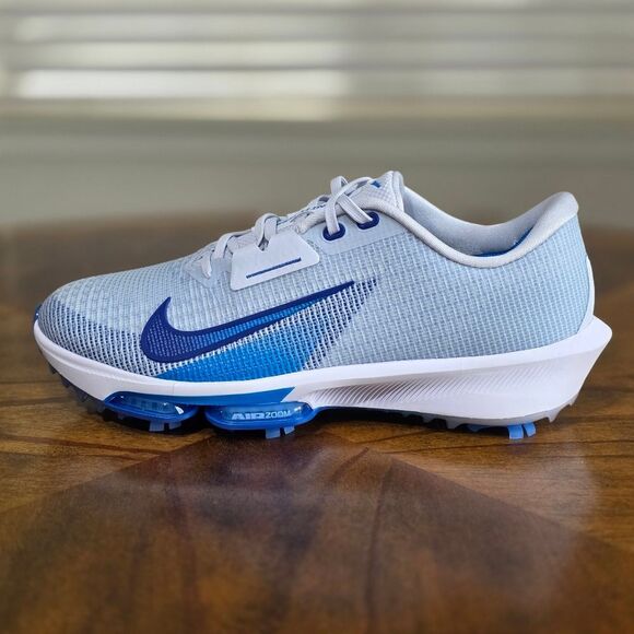 Nike Air Zoom Infinity Tour 2 Golf Shoes Men's 10.5 Grey Royal Blue FD0217-001 - Picture 7 of 16